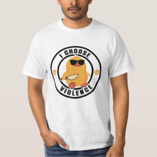 Camiseta Escolho Violência Engraçado Pato