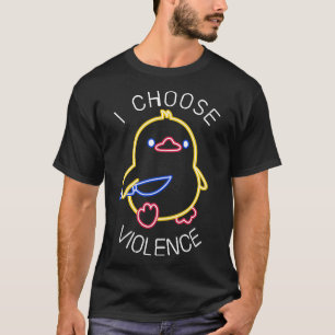 Camiseta Escolho Violência Neon Funny Duck por Tobe Fonseca