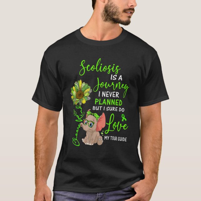 Camiseta Escoliose Elefante É Uma Viagem Que Nunca Planejei (Frente)