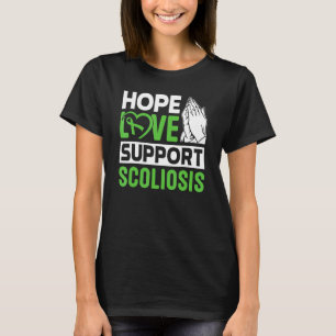Camiseta Escoliose Lesão nas Costas Esperança Amor Apoio Es