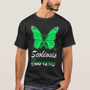 Camiseta Escoliose Sensibilização Borboletas Fita Verde Sup