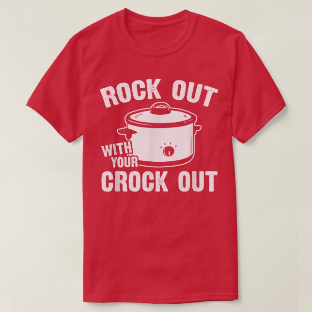 Camiseta Esconda-se com o seu Crock fora do engraçado bisco (Frente do Design)
