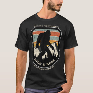 Camiseta Esconder Pé Grande e Procurar o Carimbo Todo-Tempo