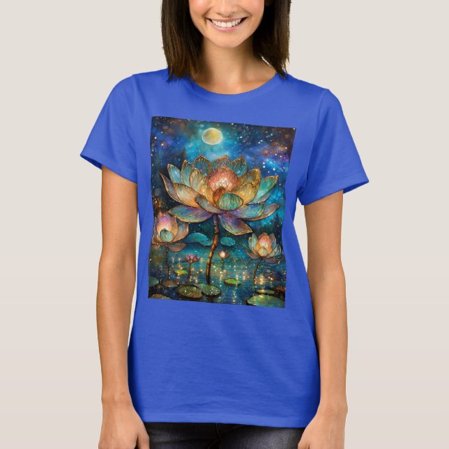 Camiseta Escondidas Flores de Vidro Lotus à Lua (Frente)