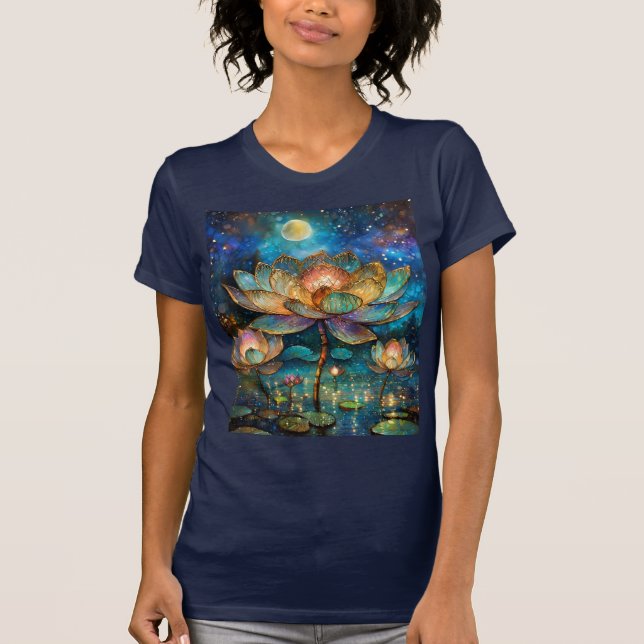 Camiseta Escondidas Flores de Vidro Lotus à Lua (Frente)