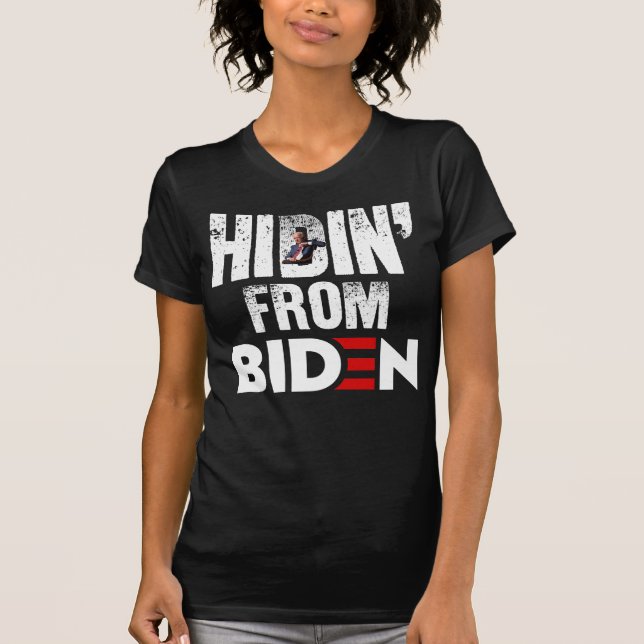Camiseta Escondido do Humor Político Biden Pro Trump Divert (Frente)