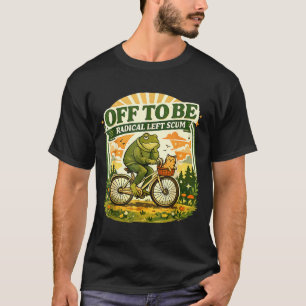 Camiseta Escória Radical de Esquerda Engraçada de Sapo e Ga