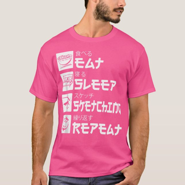 Camiseta Escórias Engraçadas Comer Dormindo Descendo Repeti (Frente)
