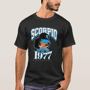 Camiseta Escorpião 1977 Deusa Melanina Astrologia Roupas