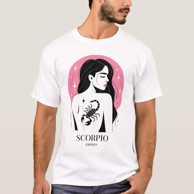 Camiseta Escorpião Energia: Libere Seu Poder Interno (Frente)