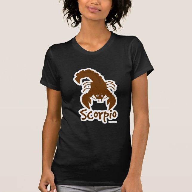 Camiseta Escorpião - Sinal de Cartoon de Astrologia Cuta Sc (Frente)