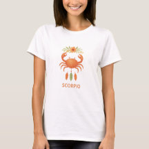 Camiseta Escorpião zodíaco boho aquarela