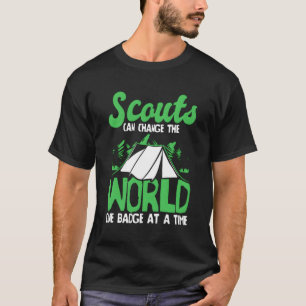 Camiseta Escoteiro de Natureza Uniforme do Crachá de Escote