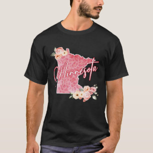 Camiseta Escoteiro Floral de Aquarelas do Estado de Minneso