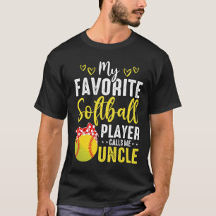 Camiseta Escoteiro Meu Jogador De Softball Favorito Me Cham