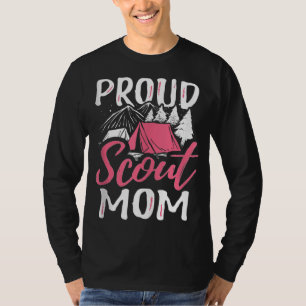 Camiseta Escoteiro Orgulhoso Mamãe Estigando Den Líder Cub