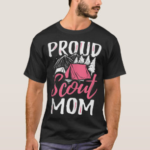Camiseta Escoteiro Orgulhoso Mamãe Estigando Den Líder Cub