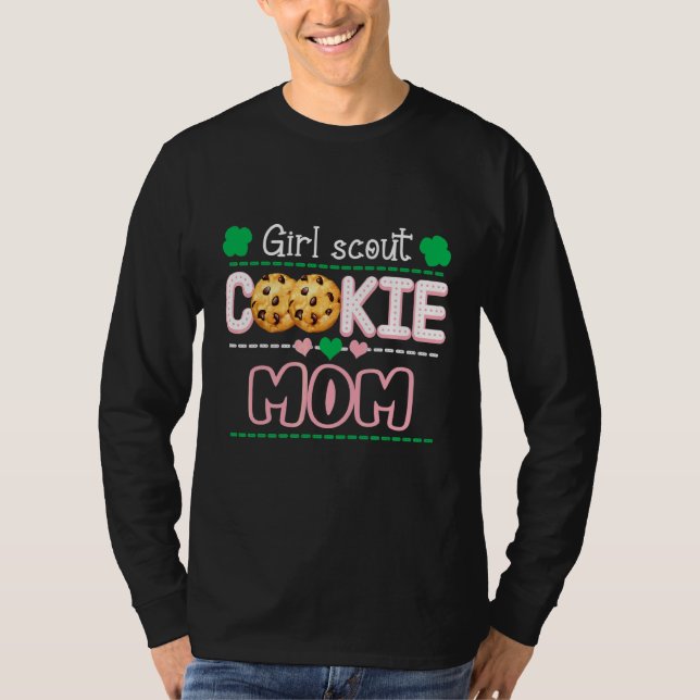 Camiseta Escoteiro Para Meninas Cookie Mãe Família Engraçad (Frente)