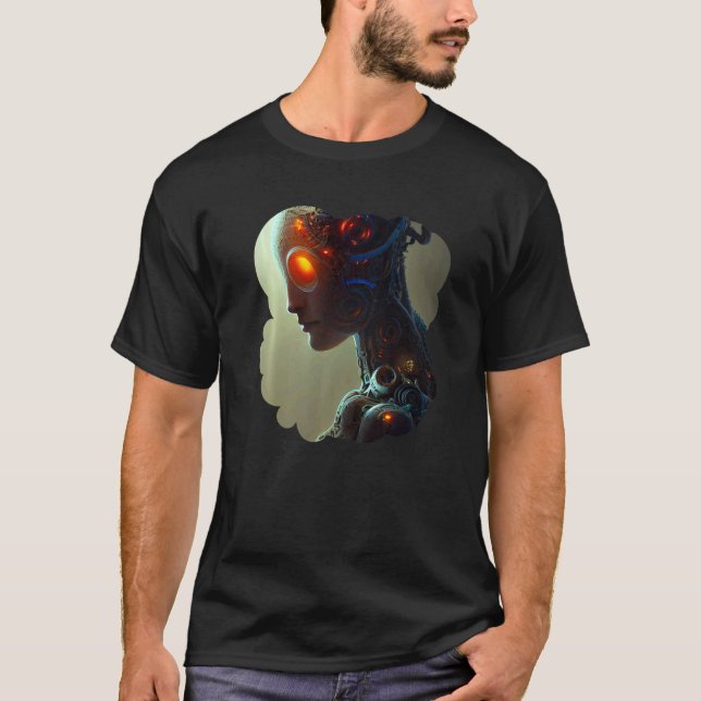 Camiseta Escoteiro Sic Fi Cyborg Dígito Futurístico Único (Frente)