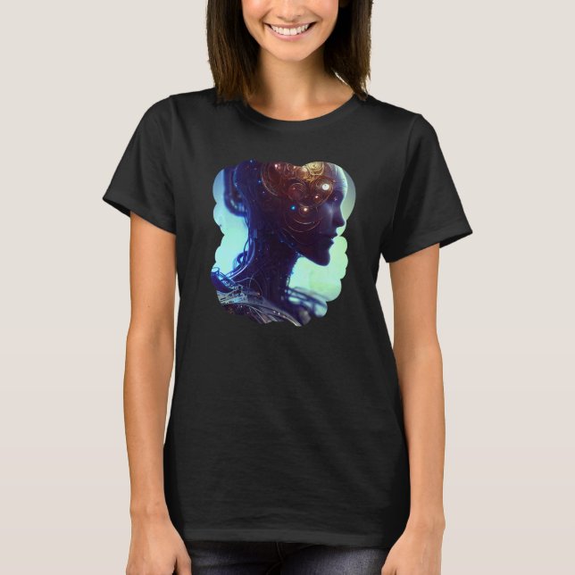 Camiseta Escoteiro Sic Fi Cyborg Dígito Futurístico Único (Frente)