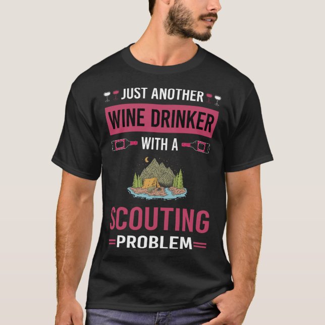 Camiseta Escoteiros De Escoteiros Para Bebidas De Vinho (Frente)