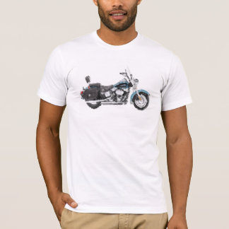 Camiseta Escova pintado mão de Softail da herança de Harley