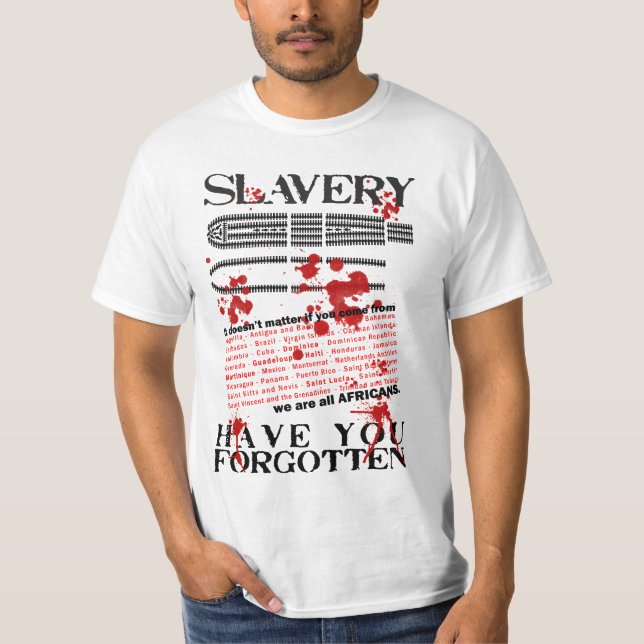 Camiseta escravidão, você esqueceu? (Frente)