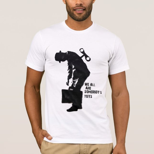 Camiseta Escravo do salário, roda denteada na máquina (Frente)
