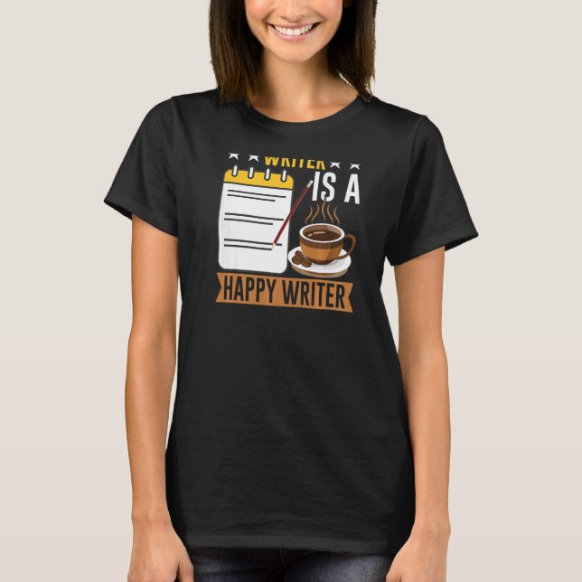 Camiseta Escrevendo Backprint Para Autores E Escritores 10 (Frente)