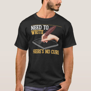 Camiseta Escrevendo Impressão Retroativa Para Autores E Esc