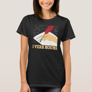 Camiseta Escrevendo Impressão Retroativa Para Autores E Esc