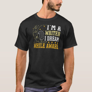 Camiseta Escrevendo Impressão Retroativa Para Autores E Esc