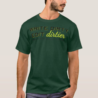 Camiseta Escrever Sujo Editar Verde Brilhante