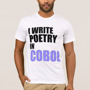 Camiseta Escrevo Poesia no COBOL