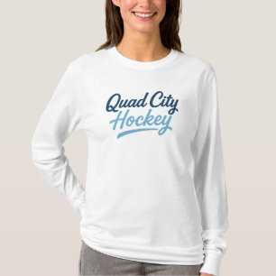 Camiseta Escrita Brilhante De Hóquei Em Quad City - Rosa Az