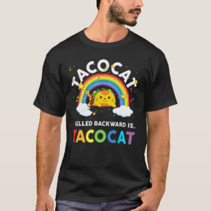Camiseta Escrito ao Contrário É Tacocat Taco Cat Menina Pe