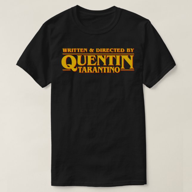 Camiseta Escrito e dirigido por Quentin TarantinoTShirt 1  (Frente do Design)