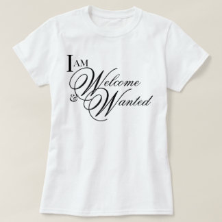 Camiseta Escrito estético Eu sou bem-vindo & Desejado afirm