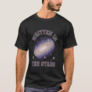 Camiseta Escrito Na Galáxia De Constelação De Estrelas