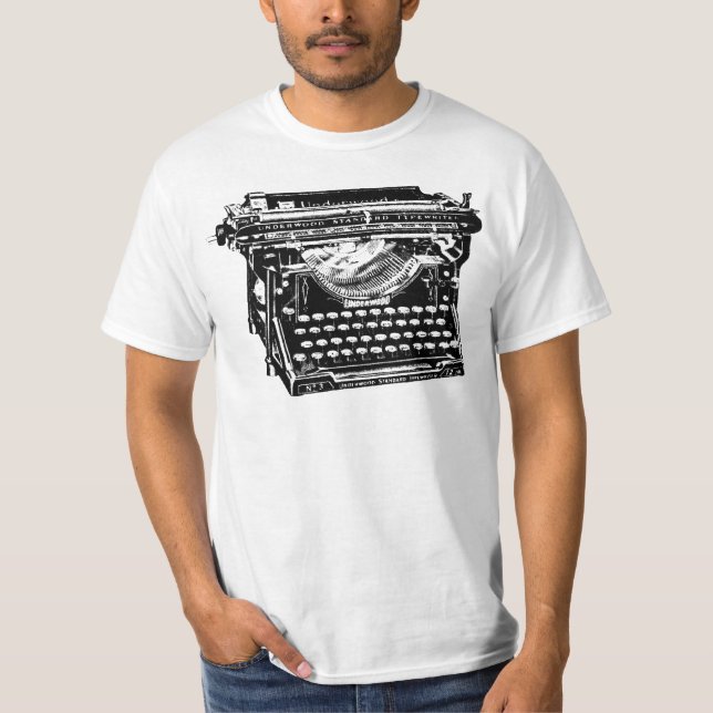 Camiseta Escritor da máquina de escrever do Underwood (Frente)