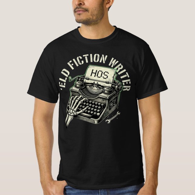 Camiseta Escritor de Ficção ELD Presente para Caminhoneiro (Frente)