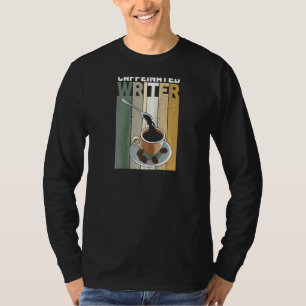 Camiseta Escritor do Café Liker Escrevendo Novo Autor Funny