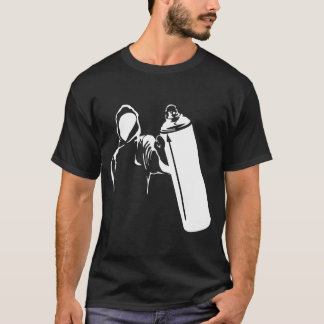 Camiseta Escritor dos grafites com o estêncil da lata de