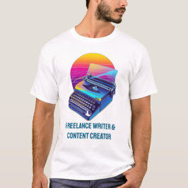 Camiseta Escritor Freelancer Retro Synthwave dos Anos 80