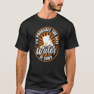 Camiseta Escritor Hilarious Novelist Livro Autor de Poesia