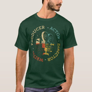 Camiseta Escritor Produtor Ator Diretor Filme Divertido Fil