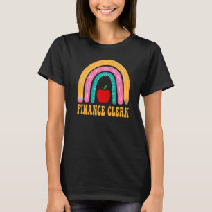Camiseta Escritora De Finanças Rainbow Women Back To School