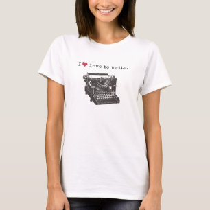 Camiseta Escritora T-Shirt, adoro escrever