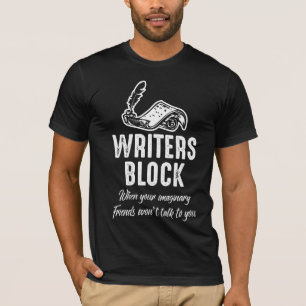 Camiseta Escritores Bloqueam Autor Engraçado Escritor de L