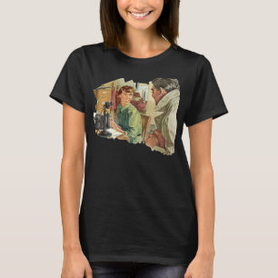 Camiseta Escritório de negócios vintage, CEO chefe e secret